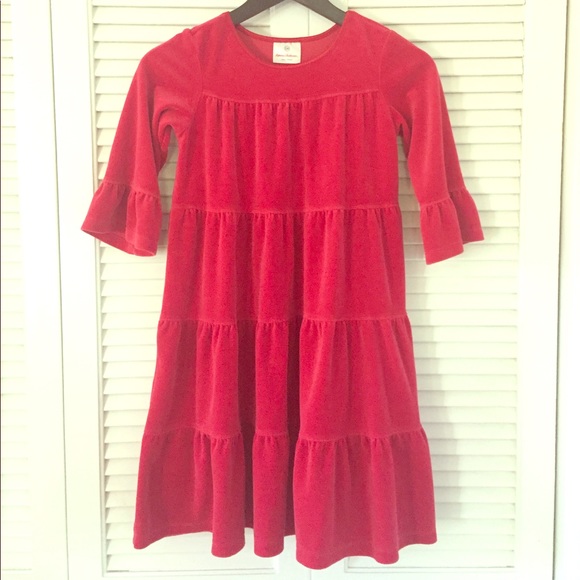 Hannah Andersson Red Velvet girls Dress - Picture 1 of 3